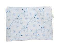 Pokemon Twin Sheet Flat Sheet Nintendo Rare Pikachu Pokeball Fabric White Blue