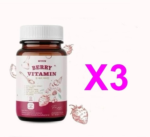 Suplemento dietético vitamínico Hyun Berry con extracto mixto de fresa de bayas 30 tapas - Imagen 15 de 16