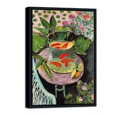 Framed Canvas Wall Art Goldfish by Henri Matisse Colorism Aesthetic Abstract Art