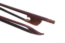 4/4 Violin Bow Brazilwood Snakewood Frog Black Horse Hair Baroque Short Screw