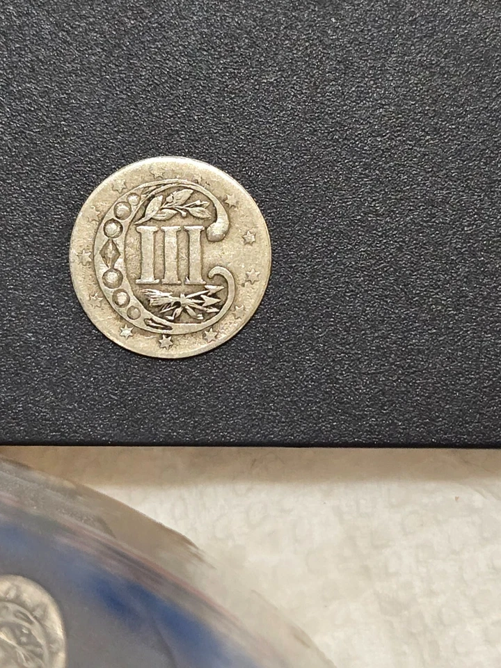 1860 Three Cent Silver Contemporary Forgery J64 - Image 2 of 2