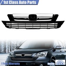 Front Upper Lower Chrome Bumper Grille For 2007-2009 Honda Crv Cr-v Front Upper Lower Chrome Bumper Grille For 2007-2009 Honda Crv Cr-v