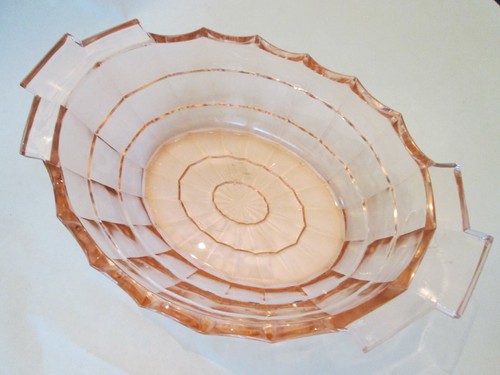 OVAL VEGETABLE BOWL! Vintage INDIANA GLASS depression PINK TEA ROOM pattern: EXC - Picture 2 of 7