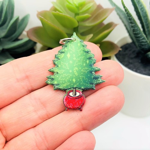 1, 4 o 20 piezas a granel espeluznante árbol de Navidad en dijes de caldero - vendedor de EE. UU. - GR1182 - Imagen 2 de 3