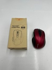 Lot of 2 Tecknet Cordless Wireless Optical Computer Mouse M003 Red DC3V 2.4GHz