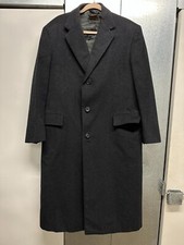 Oxford Clothes Emperors Cashmere Mens Coat 40R Black Barrington Trench Winter