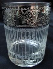 🥃 Culver Tyrol Silver Filigree Double Old Fashion  Glasses ✨4 1/8", Replacement
