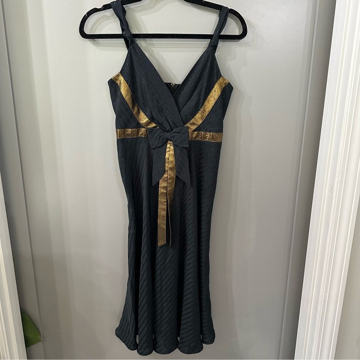 white christmas dresses Marc Jacobs Black Jaquard Damask Strappy Cocktail Dress main image 1