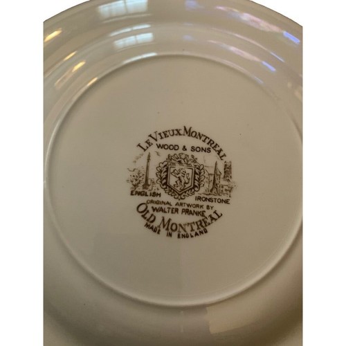 Wood & Sons LeVieux Montreal Walter Frank Artwork English Ironstone 10" Dinner P - Picture 9 of 9