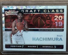 2019-20 Contenders Rui Hachimura Draft Class Cracked Ice RC #23/25 🔥