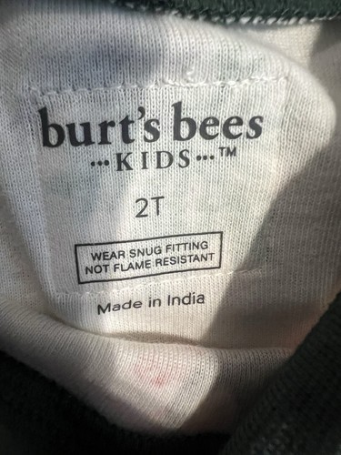 Burt's Bees Toddler Organic Cotton Snug Fit 2pc Penguins Pajama Set 2T - Picture 3 of 5