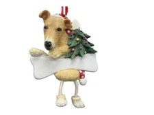 Greyhound Dangling Legs Ornament PERSONALIZED FREE 