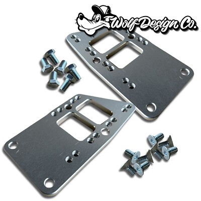 LS - SBC Engine Billet Motor Mounts Adjustable Aluminum Plates  LS1 LS2 LS3 LS6