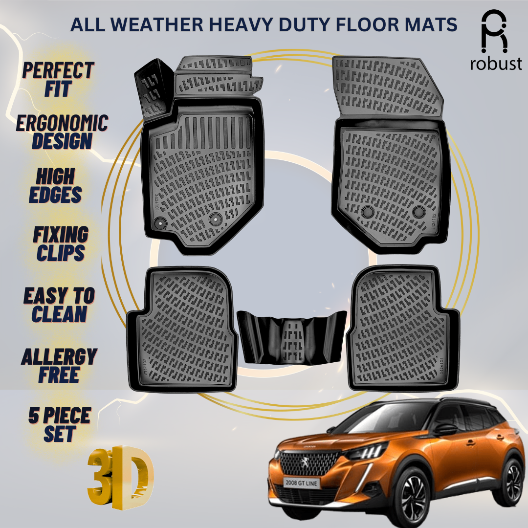Alfombrillas Para Peugeot Rifter 2018-2025 - Kit De 3 Piezas A Medida, Tejido De Felpa, Base Antideslizante, Bordado Personalizable