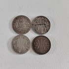 Lot Of 4 Pieces 3 Pence 1948 1925 1944 1943 In Silver Australia Ref19136J