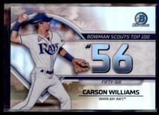2023 Bowman Top 100 Carson Williams Tampa Bay Rays #BTP-56