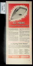 1942 ALL YOURS-if you don't wait too long! Schick Shaver Vintage Print Ad 41191