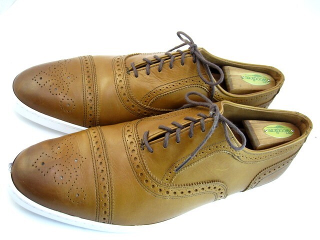 Allen Edmonds "STRAND" Men's Leather Casual Oxford Sneakers 11 D  Walnut (424N)