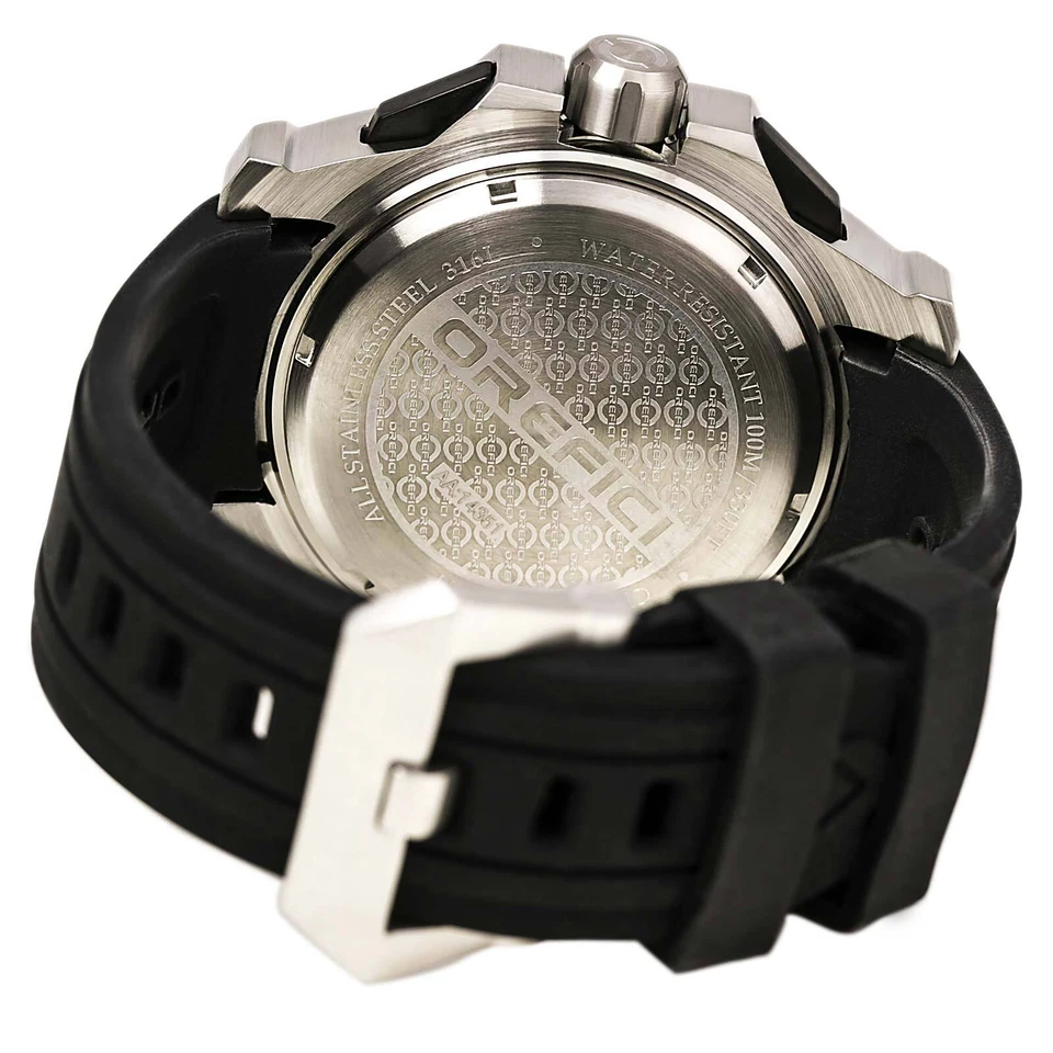 Relógio cronógrafo Orefici masculino ORM11C4801 Subacqueo Trenta mostrador preto - Imagem 3 de 4