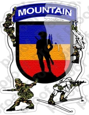 STICKER US ARMY UNIT Mountain Warfare School