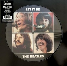 THE BEATLES Let It Be Vinyl Record Album LP Apple 2021 Picture Disc & Rock Music