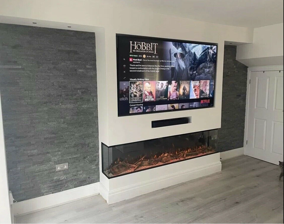 2025 Panoramic 3 Sided Electric HD LED Media Wall Deep Fire 1500 mm 60 inch New! - Image 4 of 4