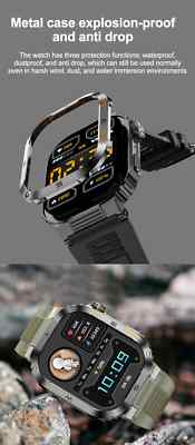 Montre Connectée Homme, 1,43'' AMOLED Montre Connectée avec Appel Bluetooth Assistant Vocal, 2
