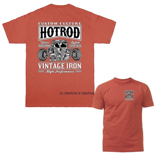 Hot Rod Vintage Iron Custom Oldtimer Automobil Grafik T-Shirt - Bild 12 von 17
