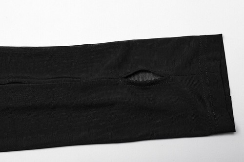 Punk Rave Women Black Gothic  Long Sleeve Basic Plus Size T-Shirt Slim Fit Tops - Picture 19 of 19