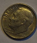 1960D Roosevelt Dime 90% Silver BU US Coin j5-1