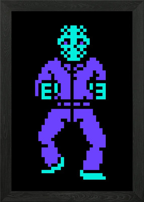 Retro Slasher gerahmtes Wandbild Poster Leinwanddruck Bild