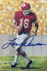 LEN DAWSON SIGNED GOAL LINE ART CARD~FOOTBALL HALL OF FAME~HOF AUTO~KC CHIEFS
