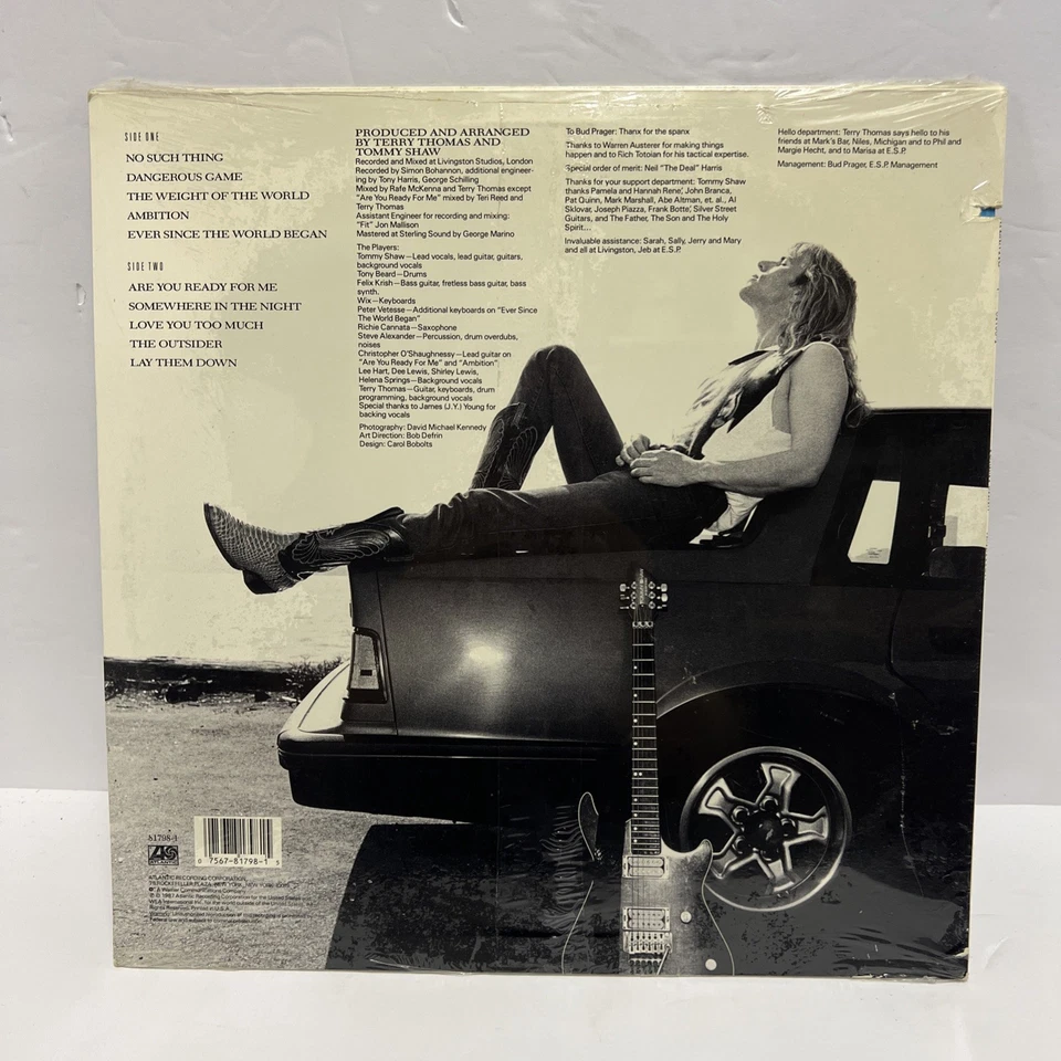 Tommy Shaw Ambition LP Record 81798 Vinyl Atlantic Records New Sealed 1987 - Image 2 of 4