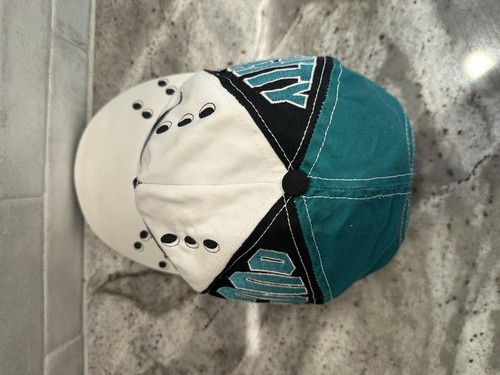 Rare Disney NHL Anaheim Mighty Ducks Big Logo Mask Snapback Hat Youth Adjustable - Picture 4 of 13