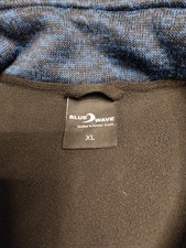 Blue Wave  Herren Strickfleecejacke Blau mit Softshell-Besatz Grösse XL