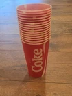 15 Vintage Coca Cola Wax Paper Cups 12oz Capacity