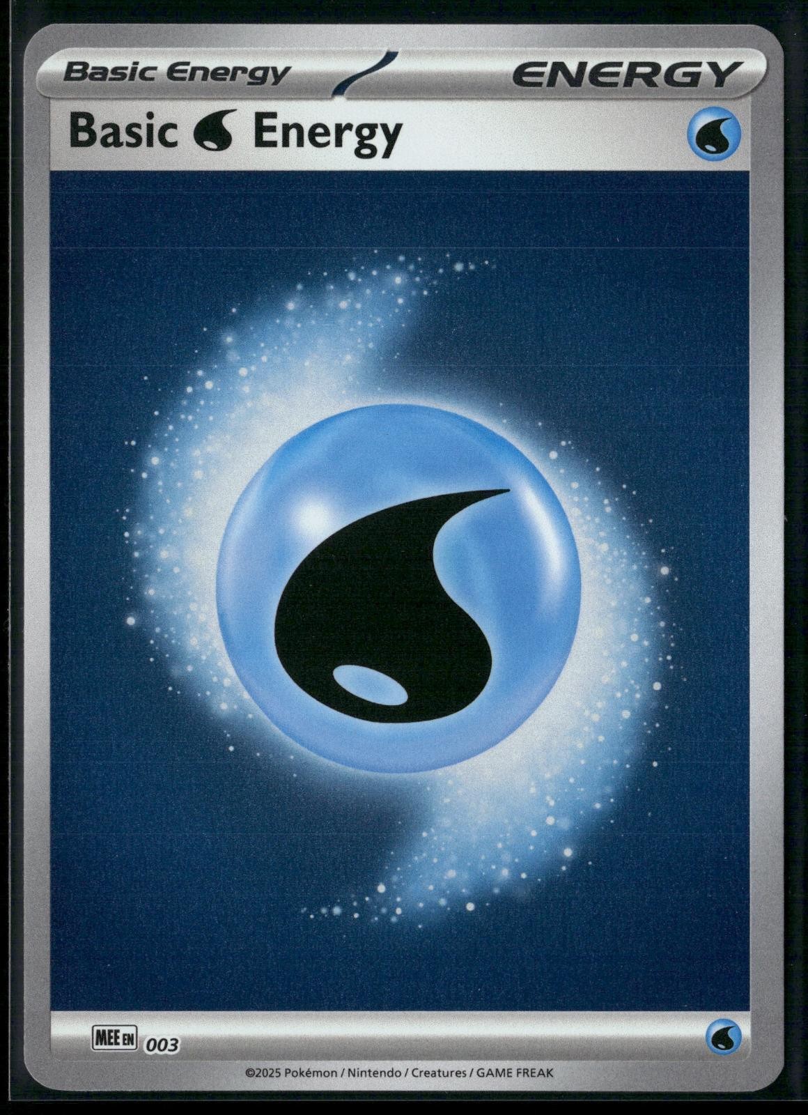 Basic Water Energy - 003 3 Mega Evolution Energies Pokemon Reverse Holo NM