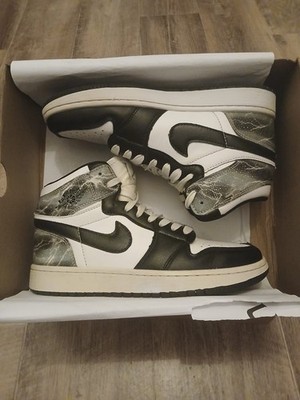 Nike Air Jordan 1 Mid SE White Black Lightning Gr. 40