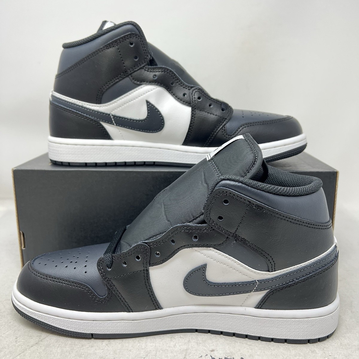 Nike Air Jordan 1 Mid Black Off Noir-Summit White Men' Shoes