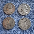 LOT OF 4 - 1941 WASHINGTON QUARTERS 90% SILVER AS SHOWN