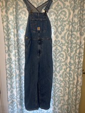 Carhartt Overalls Youth 10 Blue Denim Master Cloth Sanforized Workwear