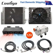 12V Car AC Unit Under Dash Universal Truck Air Conditioner Electric Heat&Cool