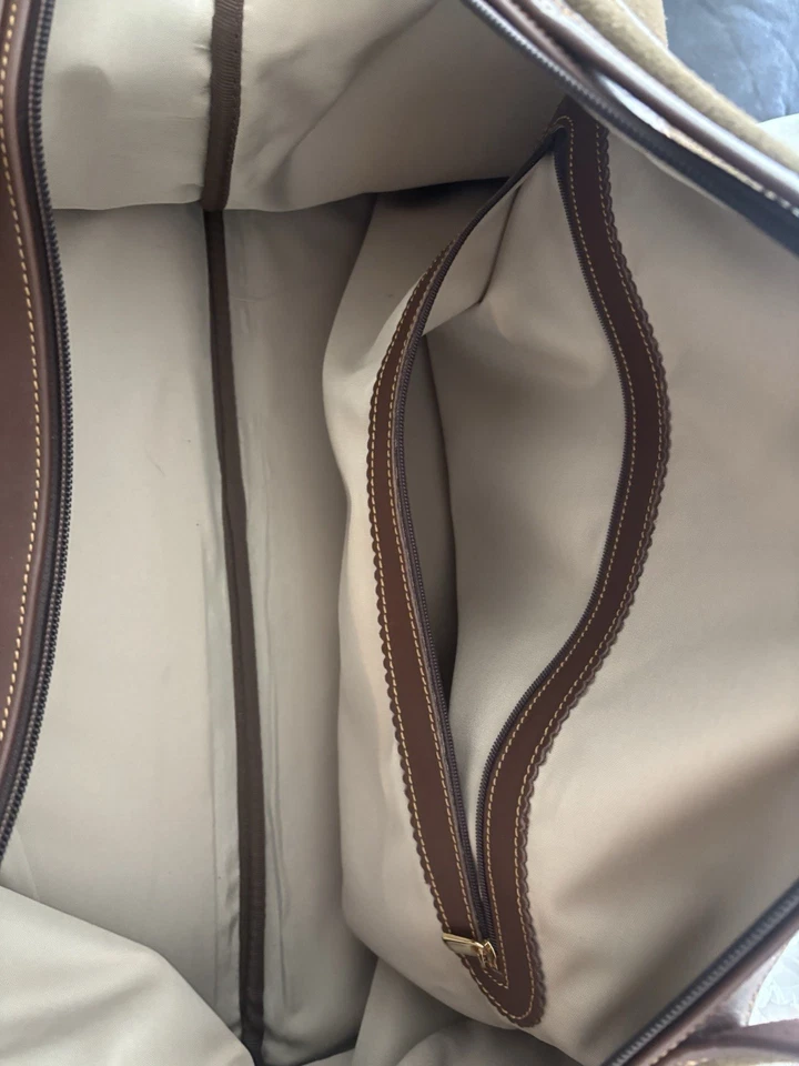 Bolso de viaje de lona de cuero español Foto 4 de 4