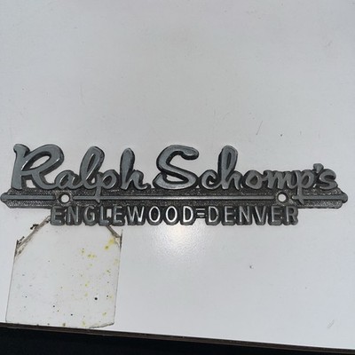 VTG Ralph Schomp s Englewood-Denver DEALERSHIP METAL EMBLEM BADGE LOGO