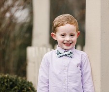 Boys Aqua Blue Derby Horses Bow Tie  Pre-Tied Adjustable  Kentucky 