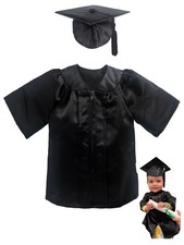 Infant Toddler Graduation Cap and Gown Set for Baby with Tassel Black 15