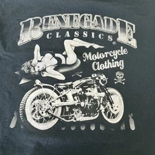 Renegade Classics Motorcycle T-Shirt Men’s 3XL Black Custom Bike Graphic Tee