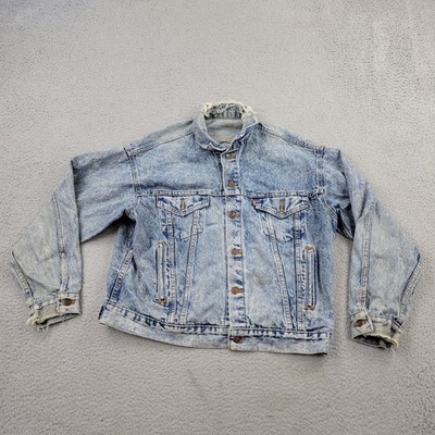 Levis VTG Type 3 III Denim Jacket Mens 44 Trucker Distressed Buttons