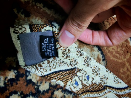 mens vintage Kenzo Paris classic 100% all silk luxury floral motif neck tie - Picture 5 of 5