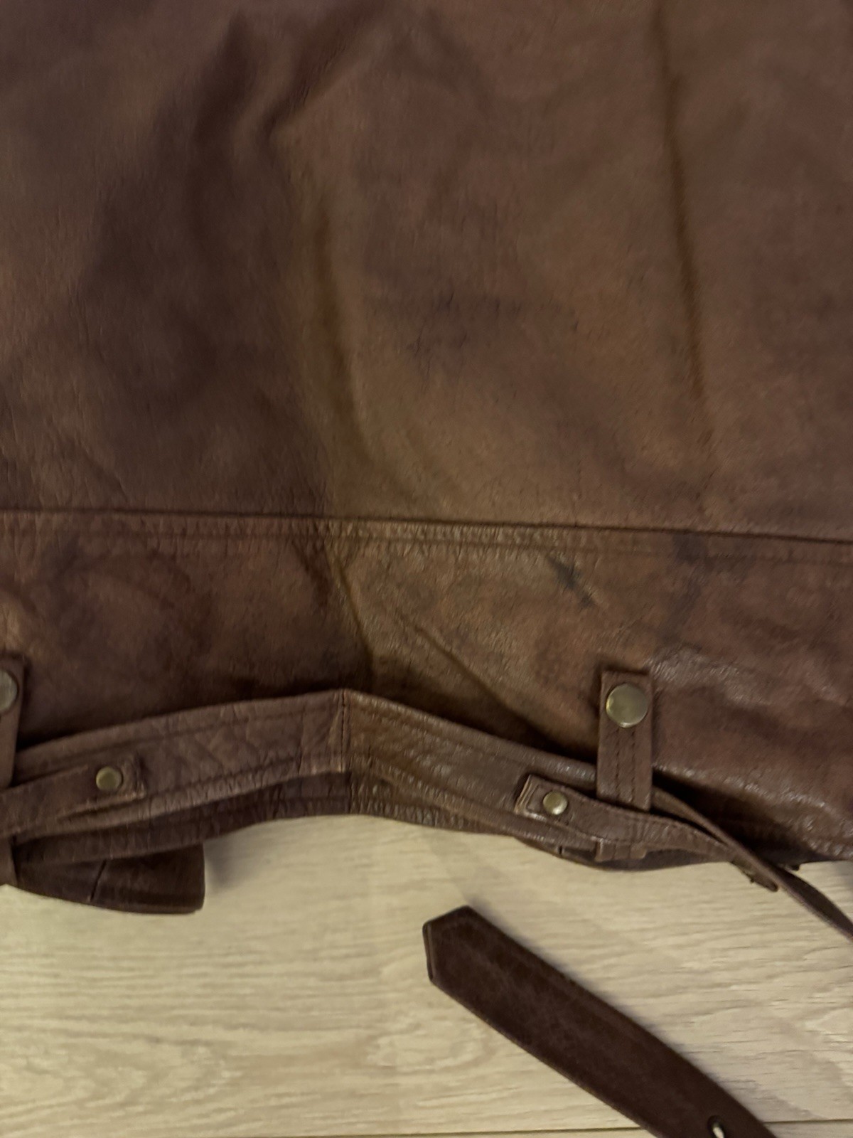 COMMANDO LEATHER JACKET WORN BROWN Buffalo Leathe… - image 6